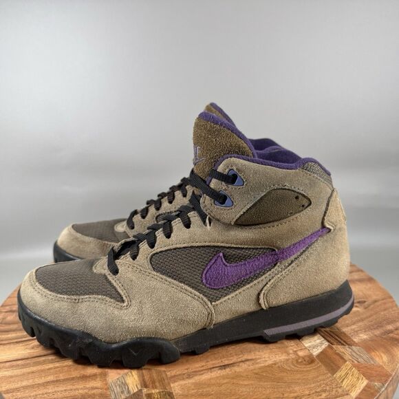 Vintage Nike ACG Caldera Hiking Boots Suede Women's Size 8 Brown Purple - Picture 3 of 7